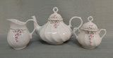 Porcelana Quinta Nova Tea Set -5 Pieces Art Nouveau Inspired florals. Made in Portugal.