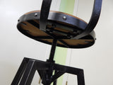 Pair of Industrial Style Metal and Wood Barstools