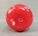 Hand-Blown Red and White Vase by Mali Harrell