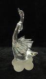 Pair of Swans Glass Sculpture