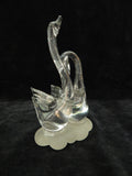 Pair of Swans Glass Sculpture