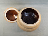 Pottery Cookie Jar with Lid