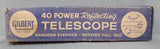 Vintage Gilbert Reflecting Telescope and Empire Refracting Telescope