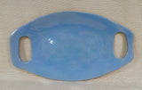 R. Wood Studio 18x10 Blue Oval Handle Platter