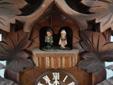 Black Forest Cuckoo Clock Regula 7 Day Birds Maple Leaves Pine Cone Weights