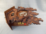 Black Forest Cuckoo Clock Regula 7 Day Birds Maple Leaves Pine Cone Weights