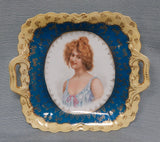 Victorian Vellosi Porcelain Portrait Plate