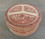 Pink Willow Divided Plates - Set of 6