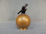 Vintage 10.5" Globemaster Gold Seltzer Bottle