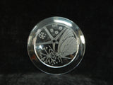 1969 Lalique 8" Crystal Butterfly Plate