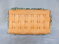 Longaberger 14" x 9" Tray Basket with Cloth Liner, Plastic Insert and Wood Dividers