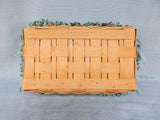 Longaberger 14" x 9" Tray Basket with Cloth Liner, Plastic Insert and Wood Dividers