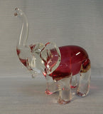 Rossi Cranberry Glass Elephant