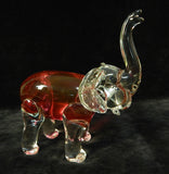 Rossi Cranberry Glass Elephant