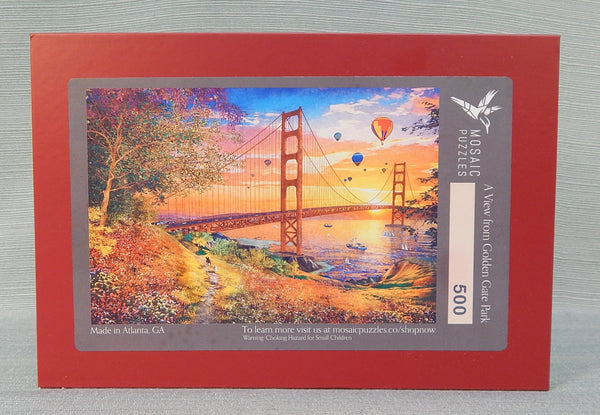 500 Piece A View from Golden Gate Park Wooden Puzzle - Brand New!