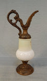Victorian Handpainted Milk Glass Pitcher Ewer