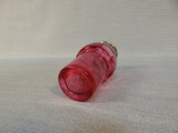 Cranberry Coin Spot Glass Condiment Set - 3 Pieces