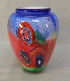 8" Millefiori Glass Vase