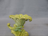 Pair of Royal Haeger Cornucopia Green Candle Holders