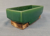 Pair of Rectangular Green McCoy Planters