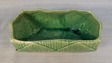 Pair of Rectangular Green McCoy Planters