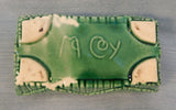Pair of Rectangular Green McCoy Planters