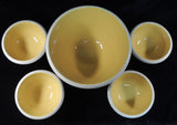 Terramoto Yellow and Orange Striped Salad Bowl Set - Set of 5