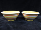 Terramoto Yellow and Orange Striped Salad Bowl Set - Set of 5
