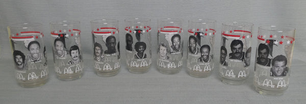 1981 Atlanta Falcons McDonalds/Dr. Pepper Glasses - Set of 8