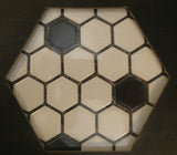 Mosaic Tile 1" White Hex with Black Dot - 10 12.25" x 10.5" sheets - New in Box!