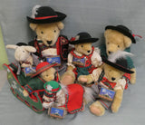 Complete VanderBear Alpine Collection - 7 Plush Dolls + 1 Sleigh