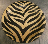 Zebra Pattern 20" Round Plate