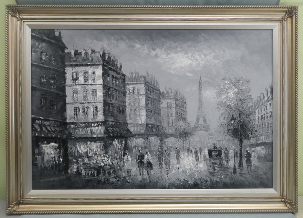 Eiffel Tower Paris Scene Framed Painting