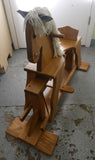 Amish Oak Rocking Horse Glider