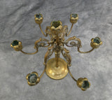Ornate 6 Armed Brass Candelabra, Made in Korea