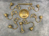 Ornate 6 Armed Brass Candelabra, Made in Korea