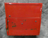 Vtg. 21" Ivy Red Metal Tool Box with Trays