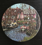 Vintage Tuco Miniature Round 57 Piece Puzzles - Lot of 2