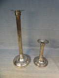 Pair of Pierre Deux Pewter Candlesticks - 8" and 15"