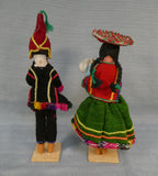 Pair of Handmade Peruvian Dolls