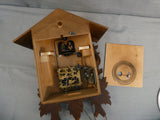 Black Forest Cuckoo Clock Regula 7 Day Birds Maple Leaves Pine Cone Weights