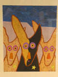 Dawg Posse #4, signed by John A. Pickens, Matted and Framed Original Art