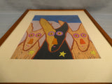 Dawg Posse #4, signed by John A. Pickens, Matted and Framed Original Art