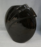 Art Deco 10" Black Ceramic Vase