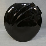 Art Deco 10" Black Ceramic Vase