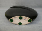 Art Deco 10" Black Ceramic Vase