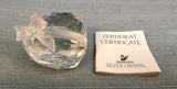 Swarovski Silver Crystal Heart with Bow Paperweight