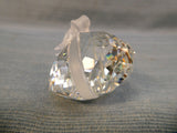 Swarovski Silver Crystal Heart with Bow Paperweight