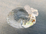 Swarovski Silver Crystal Heart with Bow Paperweight