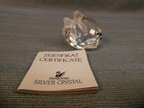 Swarovski Silver Crystal Heart with Bow Paperweight